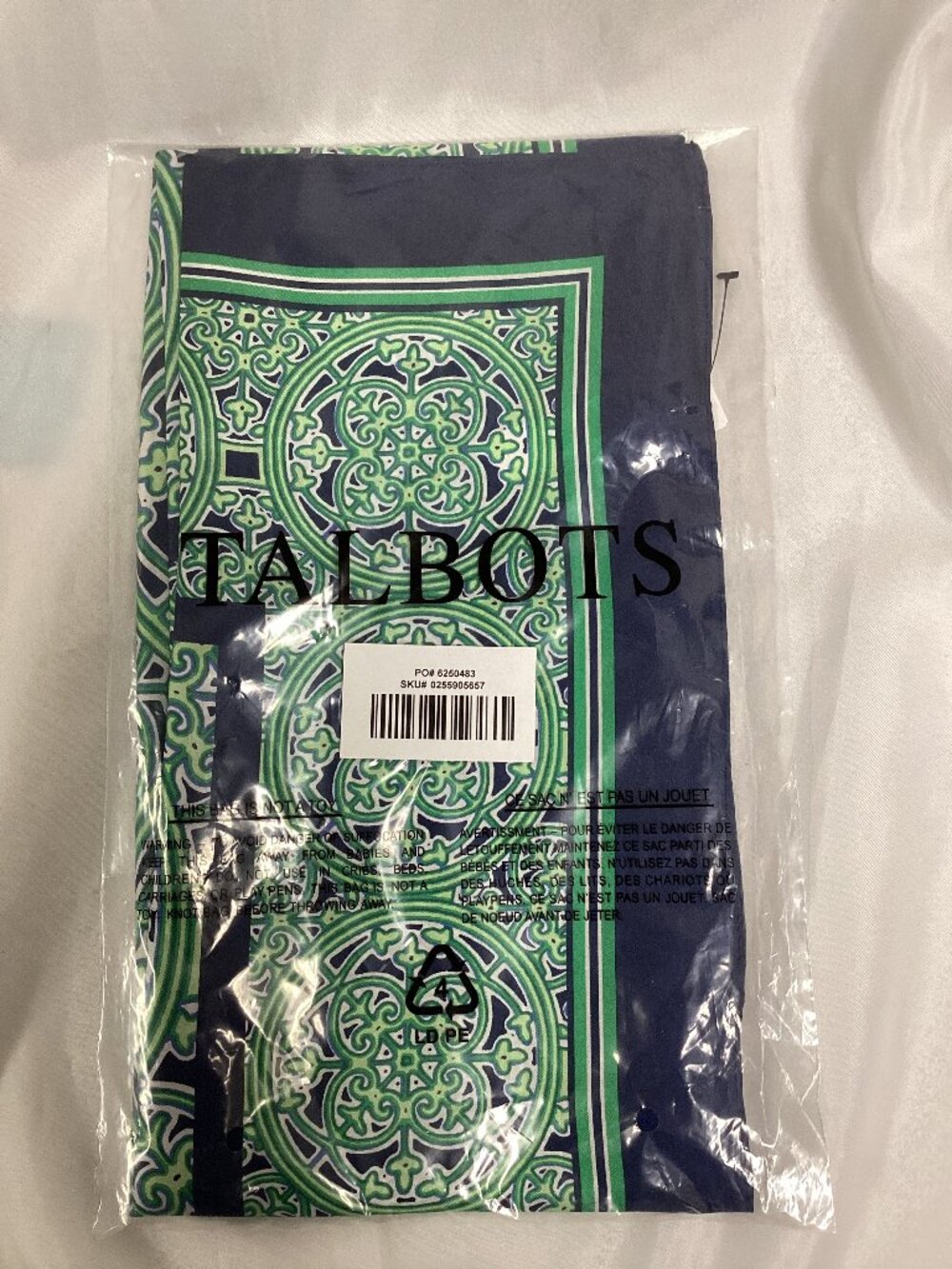 Talbots Celtic Green and Blue Neck Scarf (Previously Owned- Like New Condition)